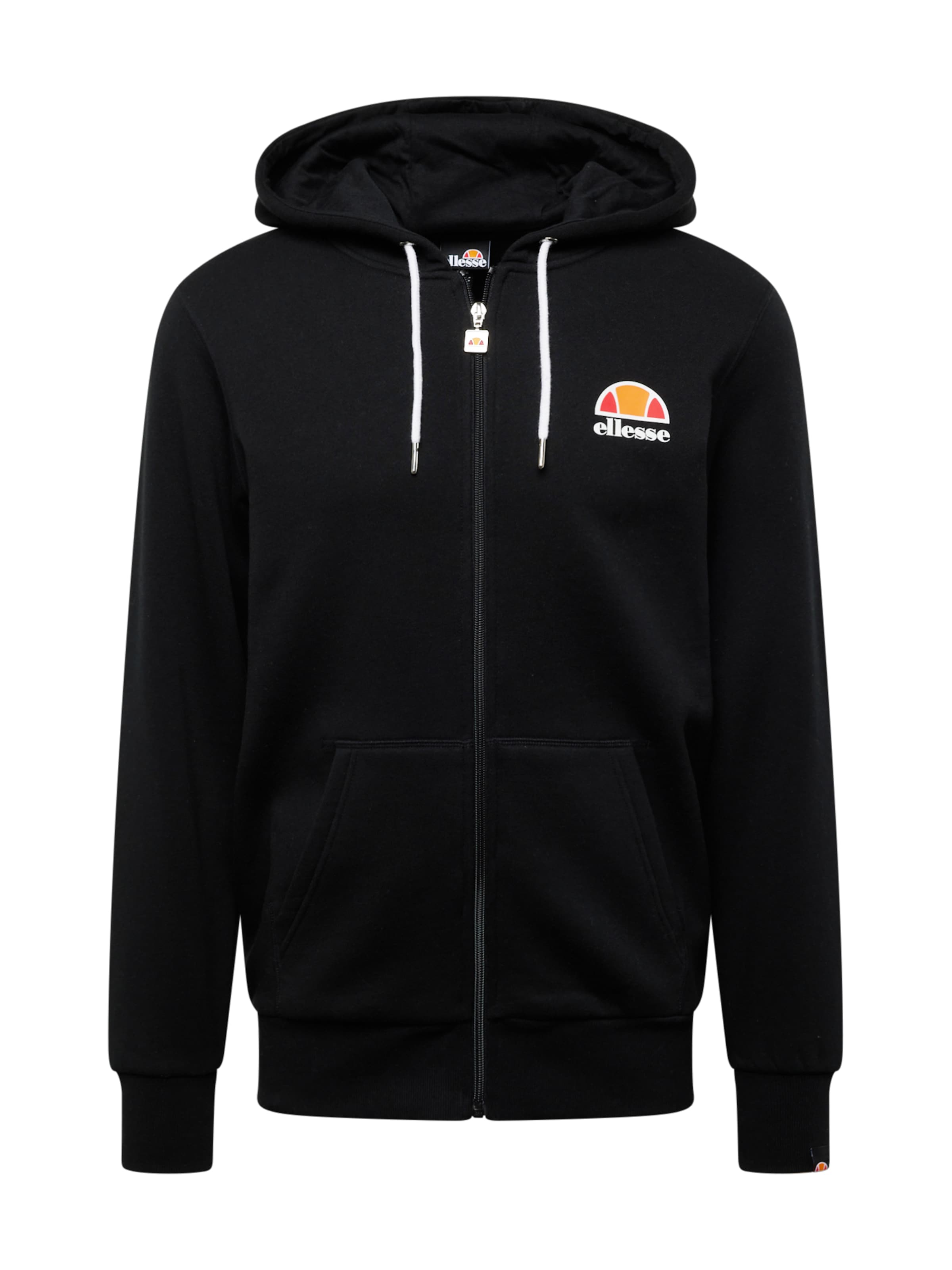 ELLESSE Zip-Up Hoodie 'MILLETTO' in Black: front