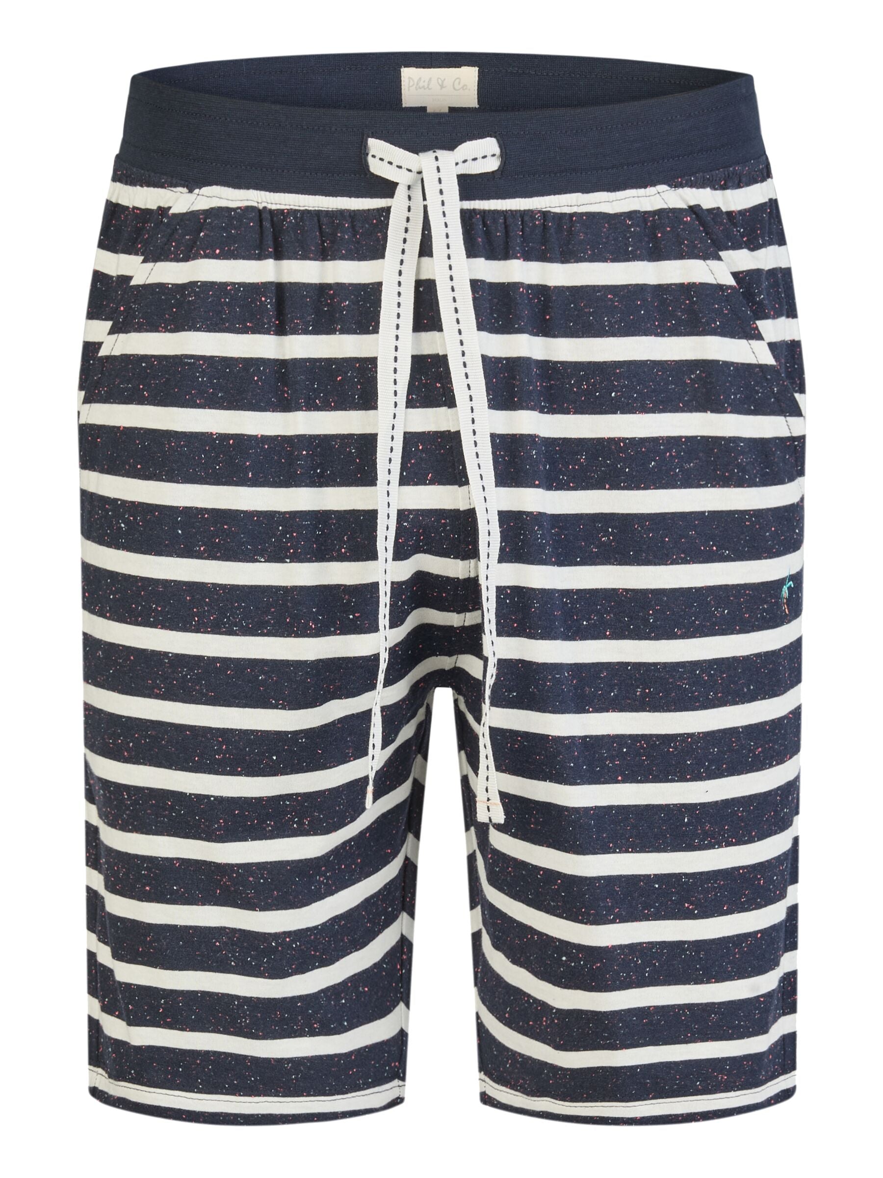 Phil & Co. Berlin Pajama short 'Phil & Co. Berlin Men's Shorty Set – Cotton Pyjamas with Fashionable Print & Colour Gradient, Spring/Summer, S–XXL' in Blue