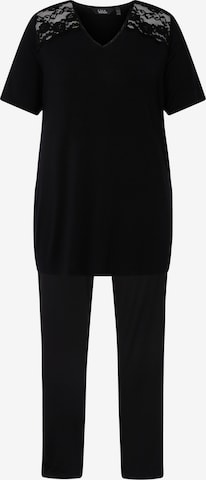 Ulla Popken Pajama in Black: front