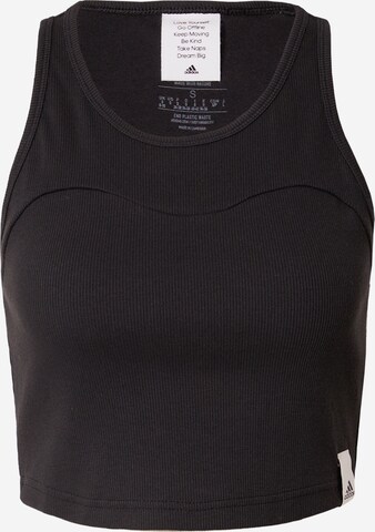 ADIDAS SPORTSWEAR Sport top 'Lounge Rib' - fekete: elől