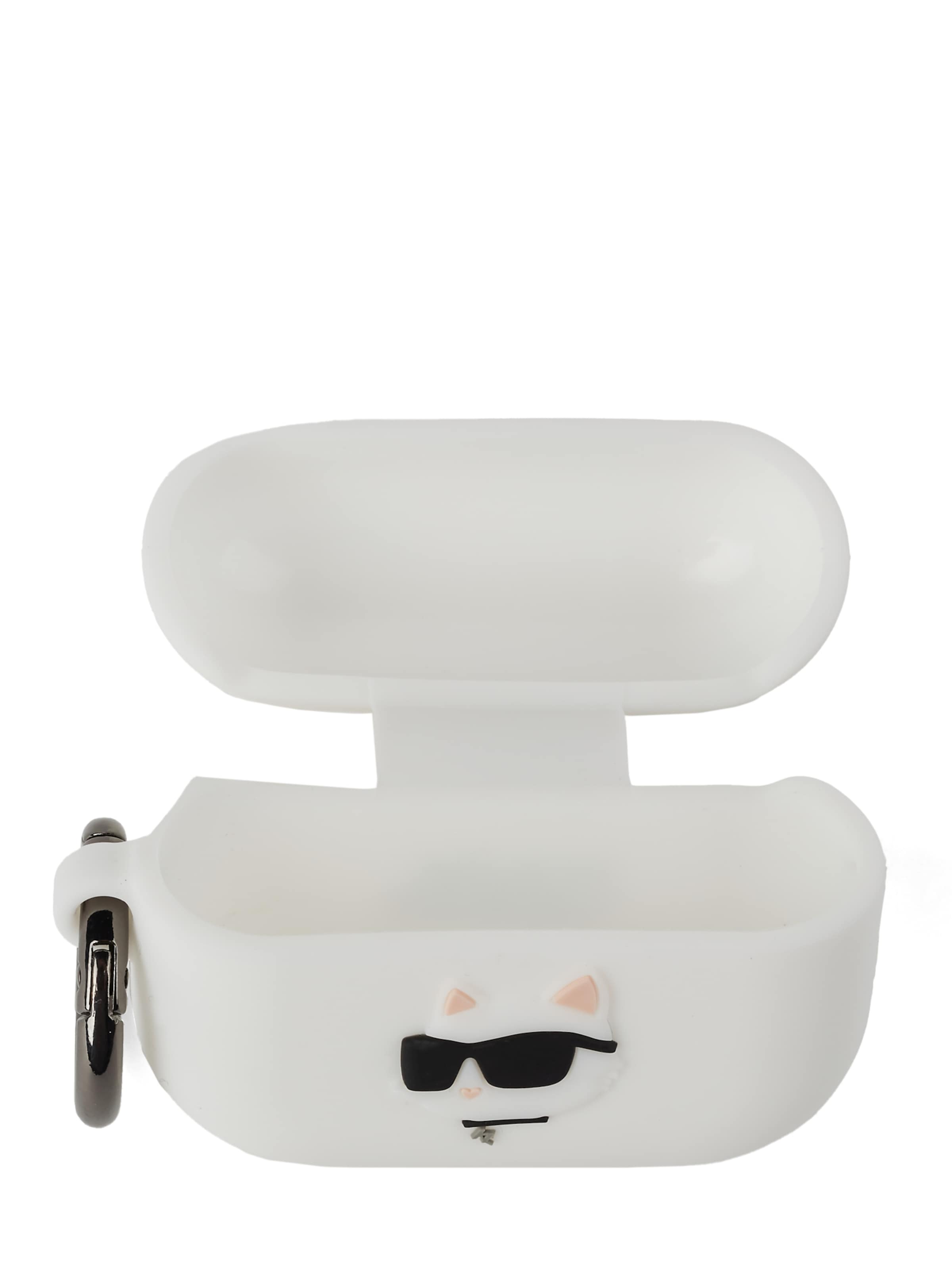 Karl Lagerfeld Älypuhelimen suojakotelo 'Silicone Choupette AirPods 3' värissä valkoinen