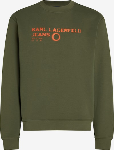 KARL LAGERFELD JEANS Sweater majica u tamno zelena / narančasta, Pregled proizvoda