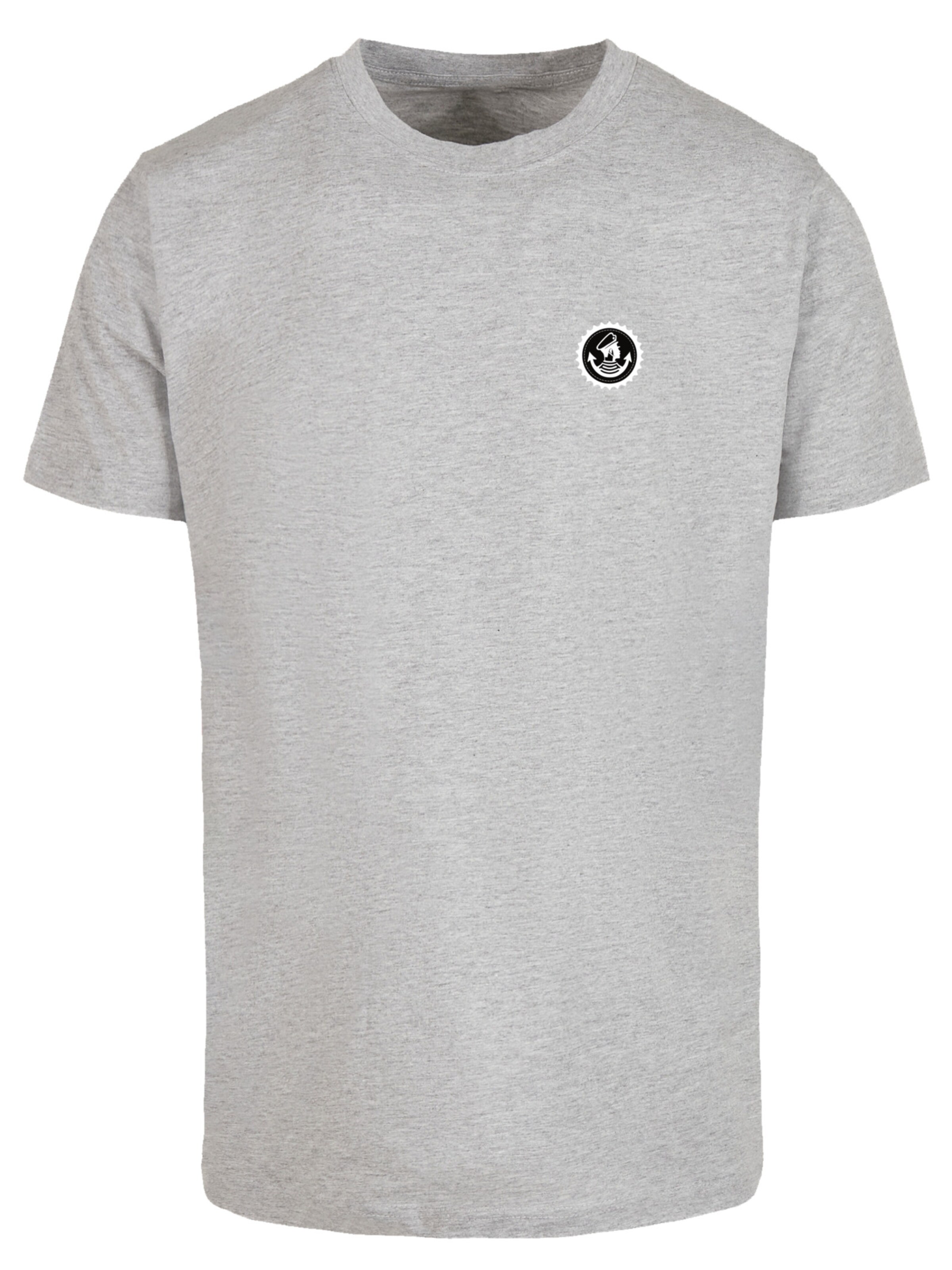 F4NT4STIC Shirt 'AHOI Knut & Jan Hamburg' in Grijs: voorkant