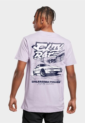 Mister Tee Tričko 'City Race Unleashed Power' – fialová: přední strana