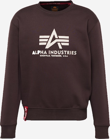 Sweat-shirt ALPHA INDUSTRIES en marron : devant