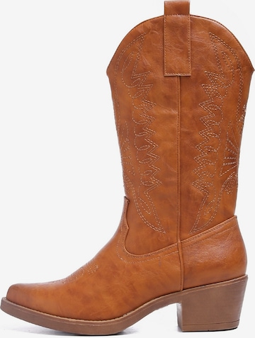 Bottes de cowboy Smile Favorites en beige : devant