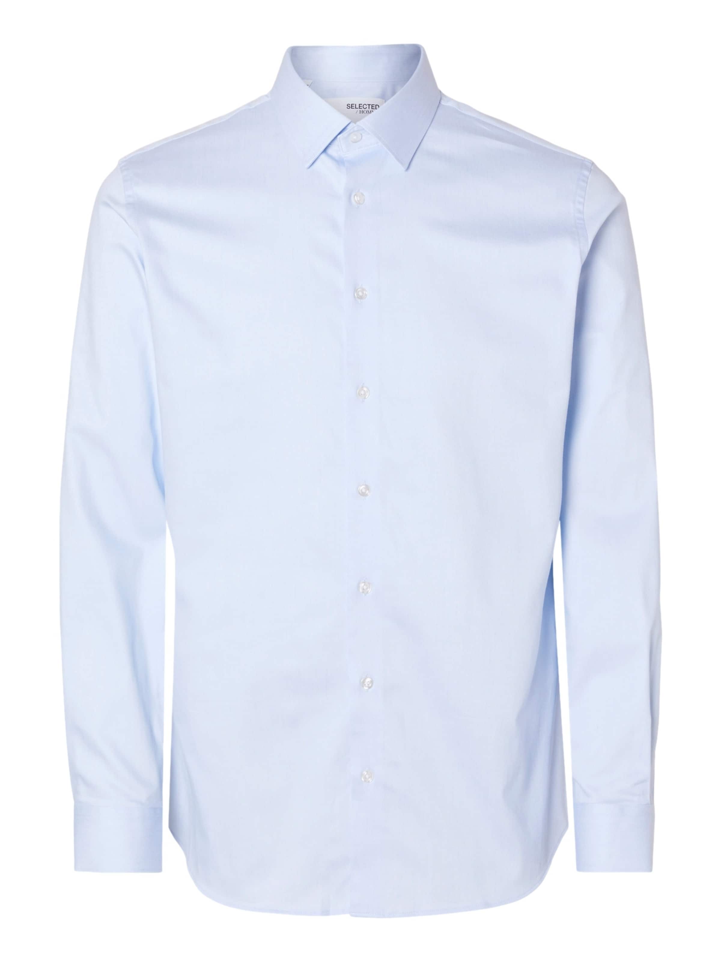 Coupe slim Chemise SELECTED en bleu : devant