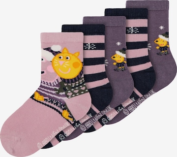 NAME IT Socks 'Peppa Pig Numa' in Purple: front