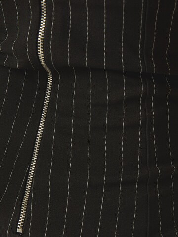 Pinstripe zip skirt