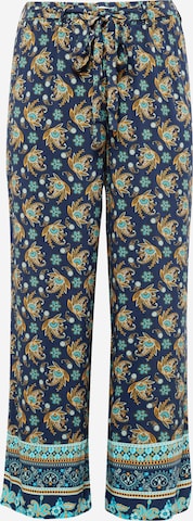 EVOKED Wide leg Trousers 'Viayais' in Blue: front