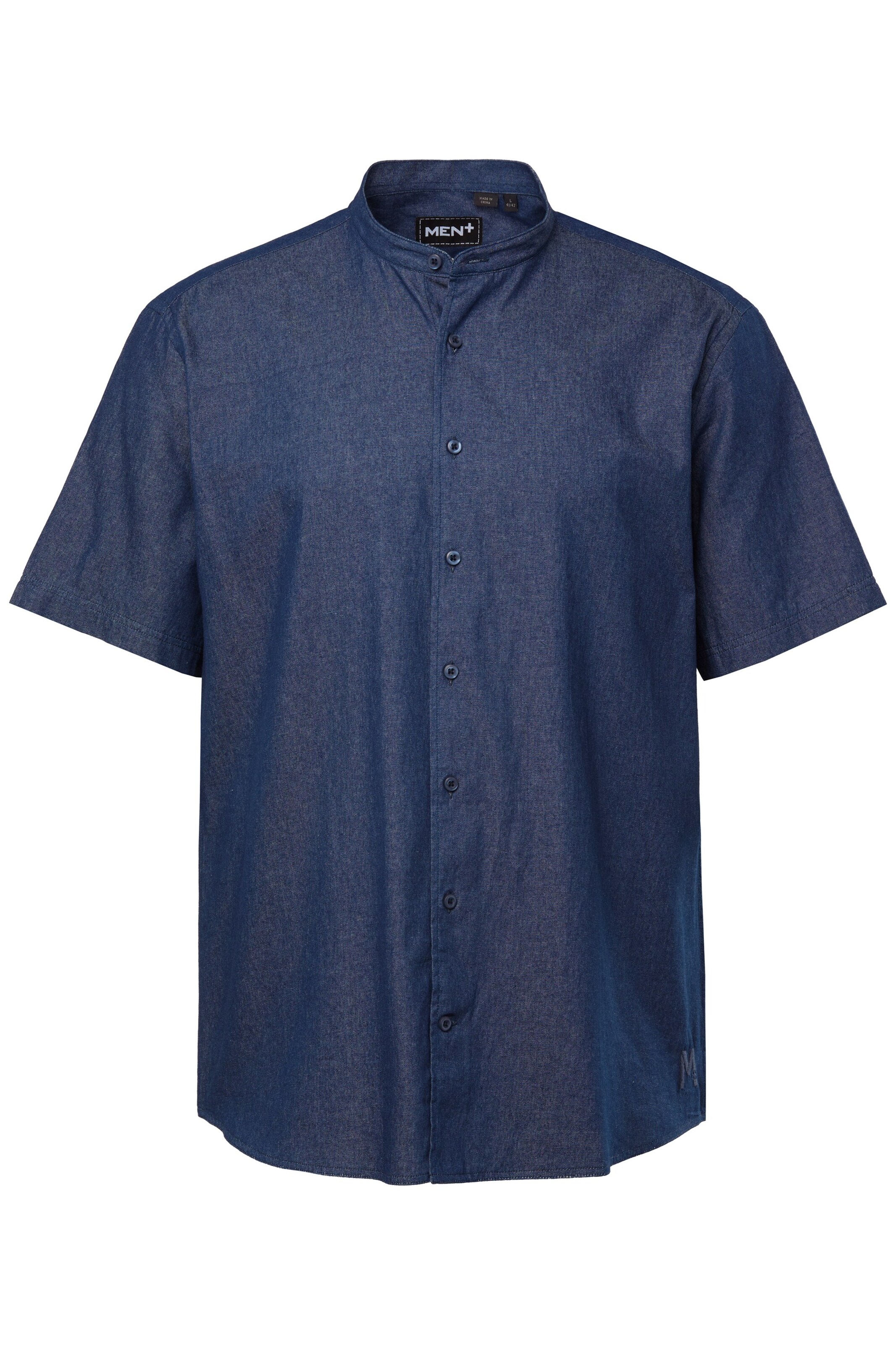 Men Plus Comfort fit Overhemd in Blauw: voorkant