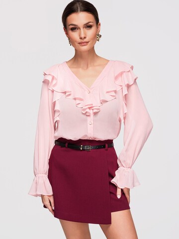 Ombre - Blusa en rosa: frente