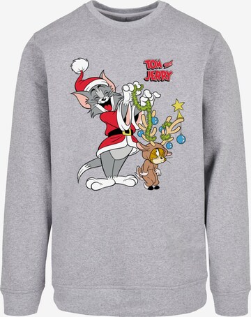 ABSOLUTE CULT Sweatshirt 'Tom And Jerry - Reindeer' in Grijs: voorkant