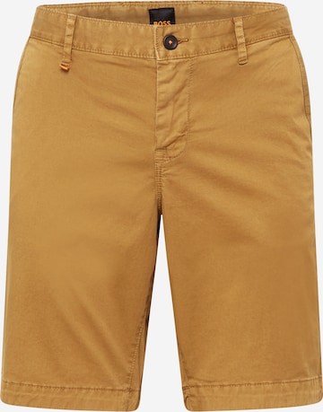 Pantalon chino BOSS Orange en beige : devant