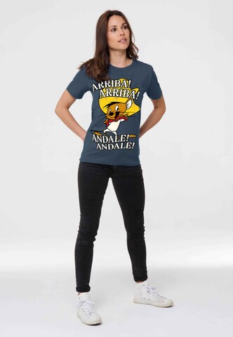 LOGOSHIRT Shirt 'Looney Tunes - Speedy Gonzales' in Blauw