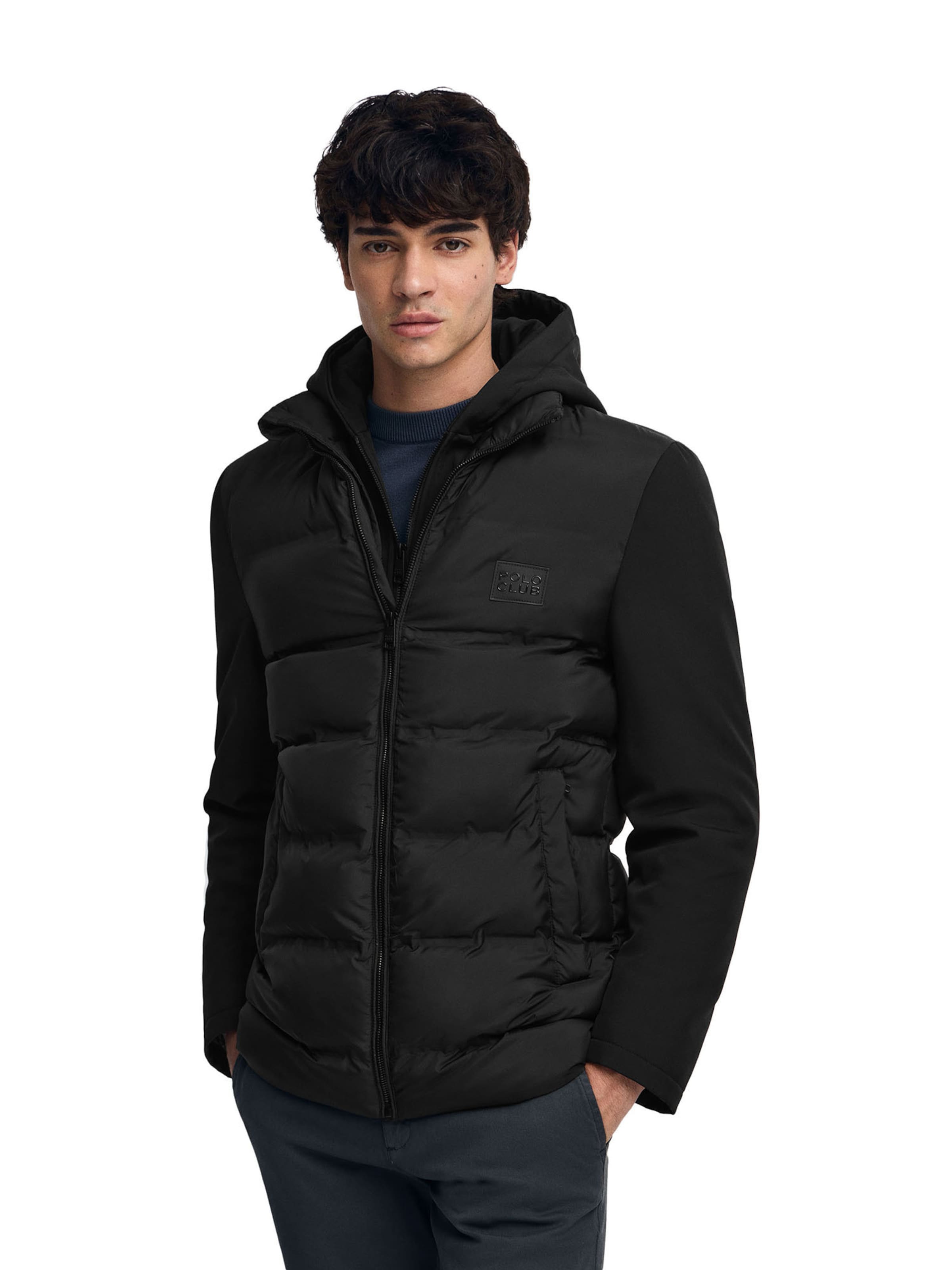 Polo Club Jacke in Schwarz: Vorderseite
