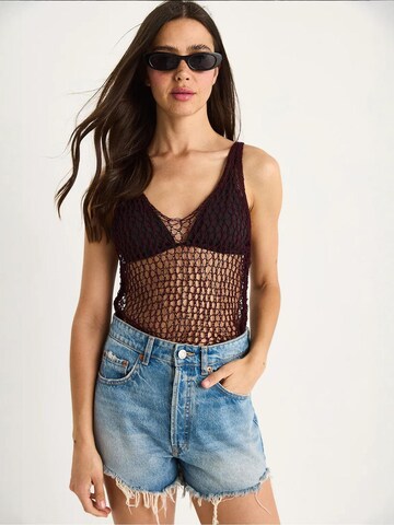 Bianco Lucci - Top de malha em vermelho: frente