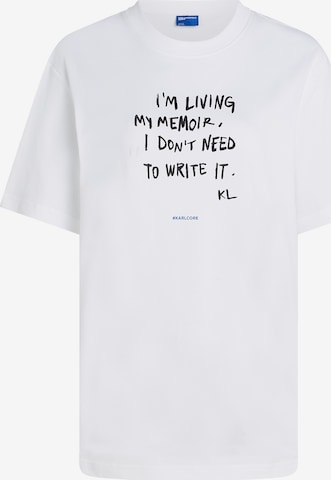 balta KARL LAGERFELD JEANS Marškinėliai: priekis