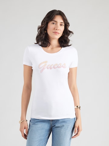 GUESS - Camiseta 'DEGRADE' en blanco: frente