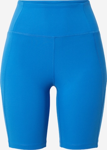 Girlfriend Collective Skinny Workout Pants in Blue: front