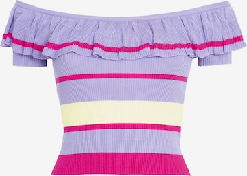 Influencer Knitted top in Purple: front