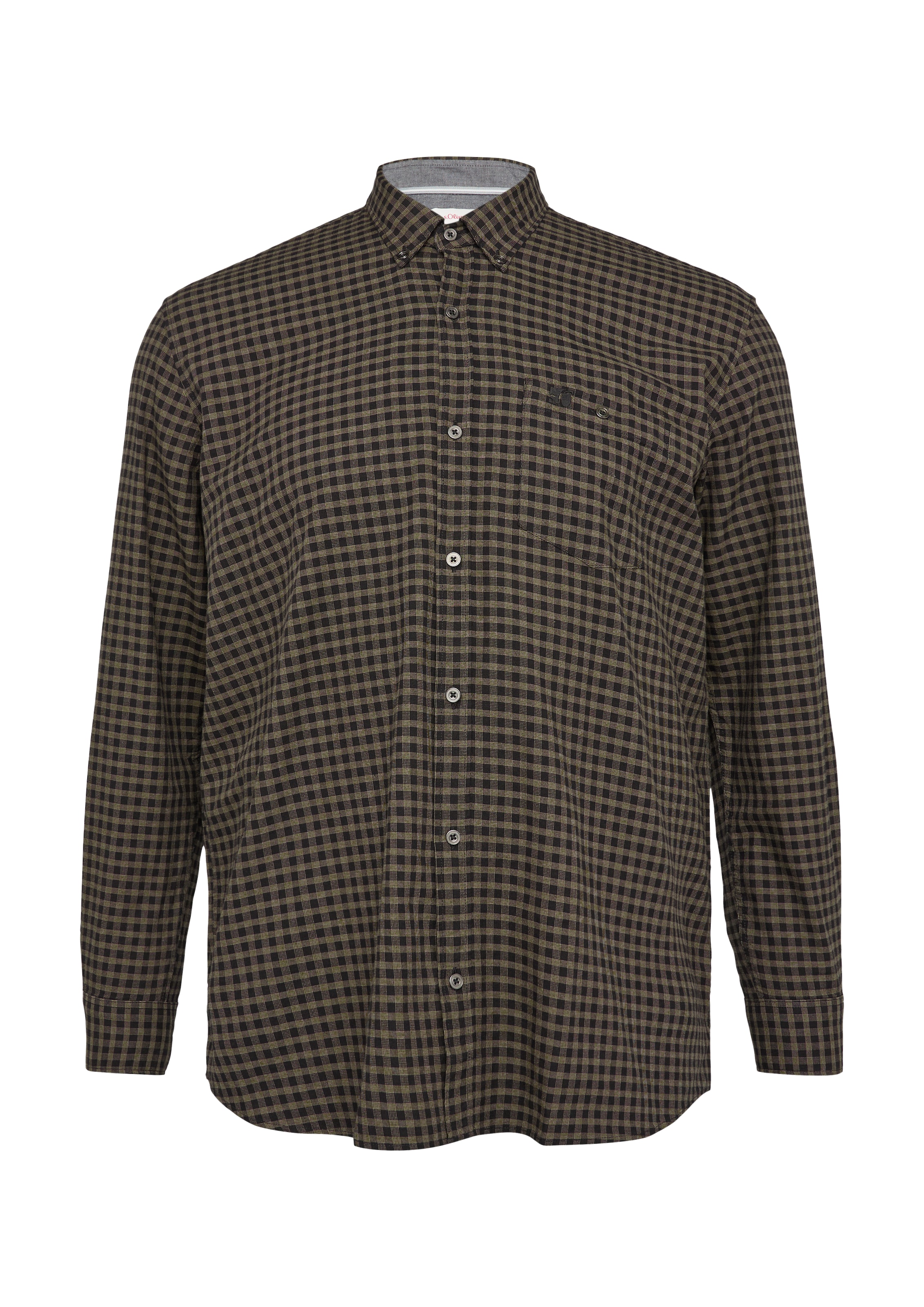 s.Oliver Comfort Fit Hemd in Grün: Vorderseite