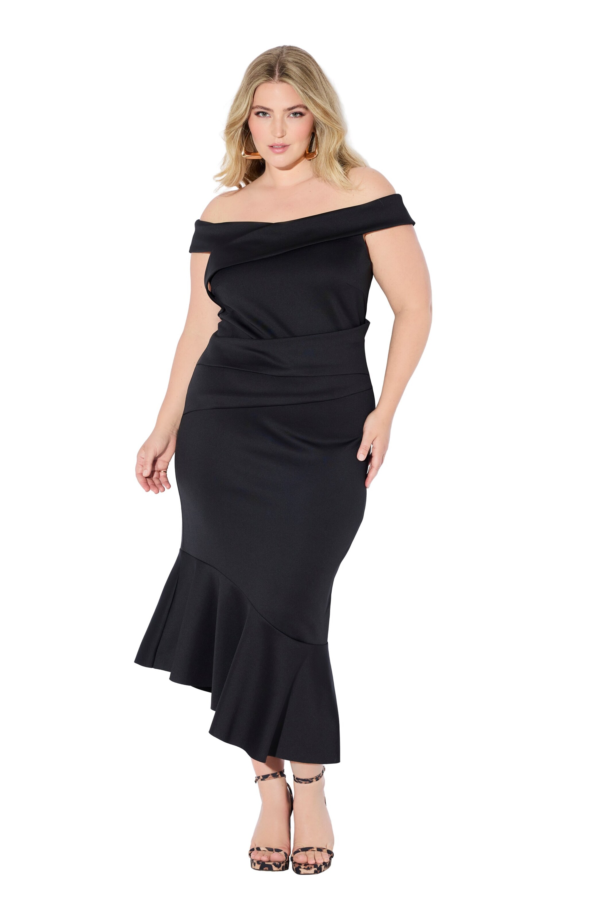 Ulla Popken Kleid in Schwarz: Vorderseite