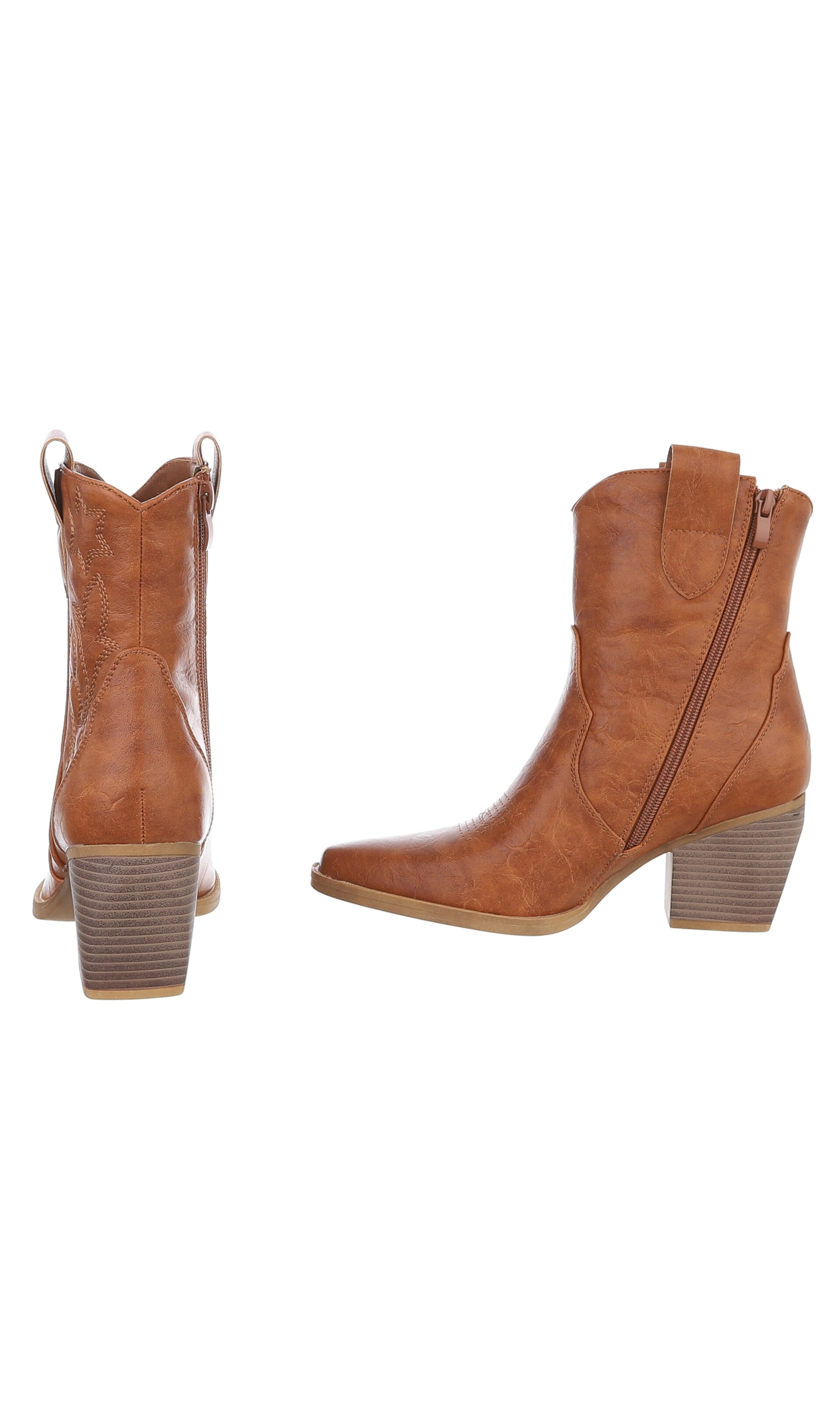 Ital-Design Cowboy Boots in Beige