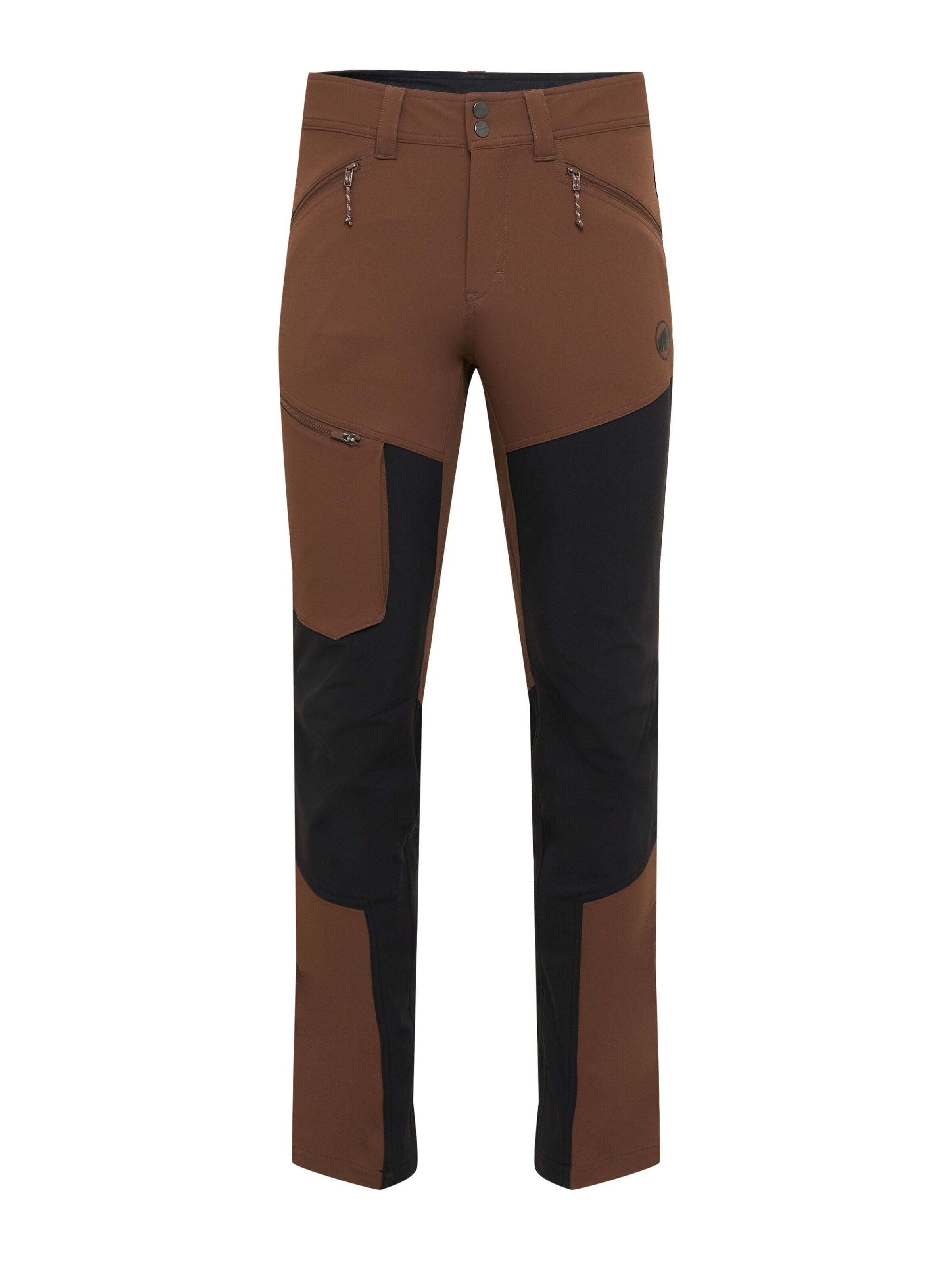 MAMMUT Regular Outdoor Pants in Brown: front