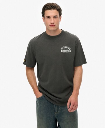 T-Shirt 'Record' Superdry & Co en noir : devant