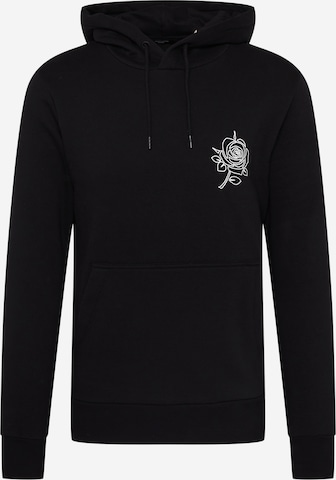 JACK & JONES Sweatshirt 'ROXY' in Zwart: voorkant