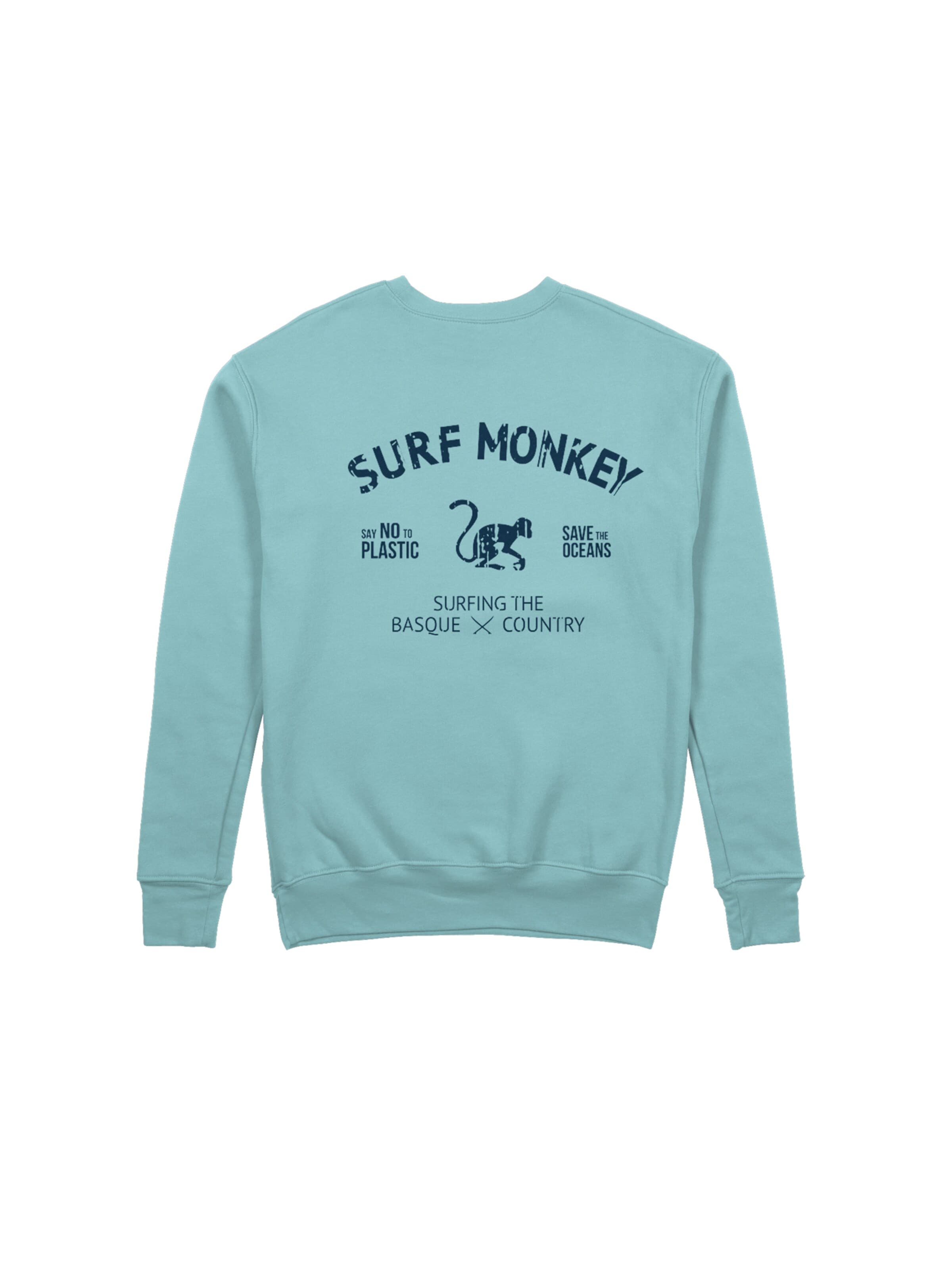 Surf MonkeySweater majica 'Rette das Ozean' - plava boja: prednji dio