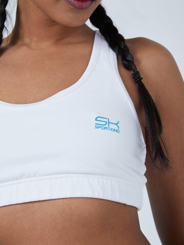 SPORTKIND Bustier Sport-BH 'Wide Straps'‌‌‌‌‌‌‌ in Weiß