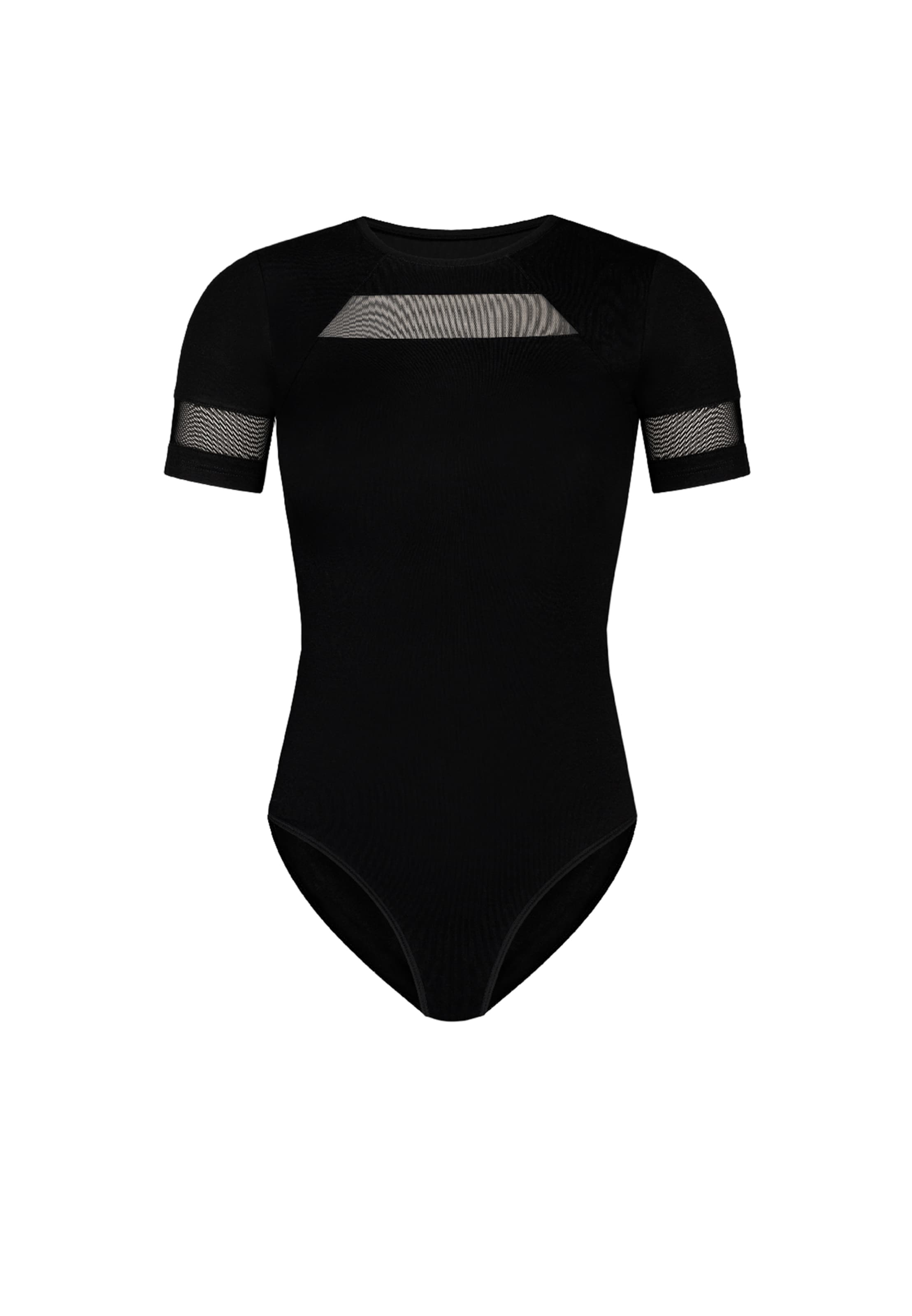 TEYLI Koszula body 'Abby' w kolorze czarny: przód