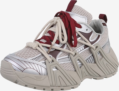 Ital-Design Sneaker in dunkelbraun / grau / dunkelrot / silber, Produktansicht