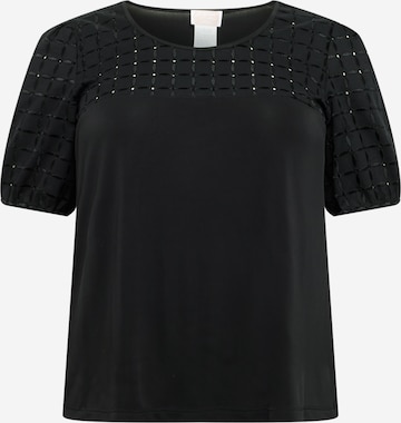 T-shirt 'VASCA' Persona by Marina Rinaldi en noir : devant