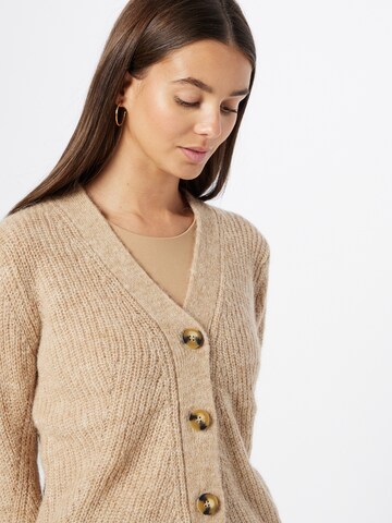PULZ Jeans Knit Cardigan 'IRIS' in Brown