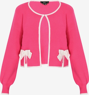 faina Gebreid vest in Roze: voorkant