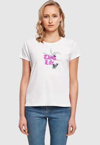 Maglietta 'Spider' di Thug Life in bianco: frontale