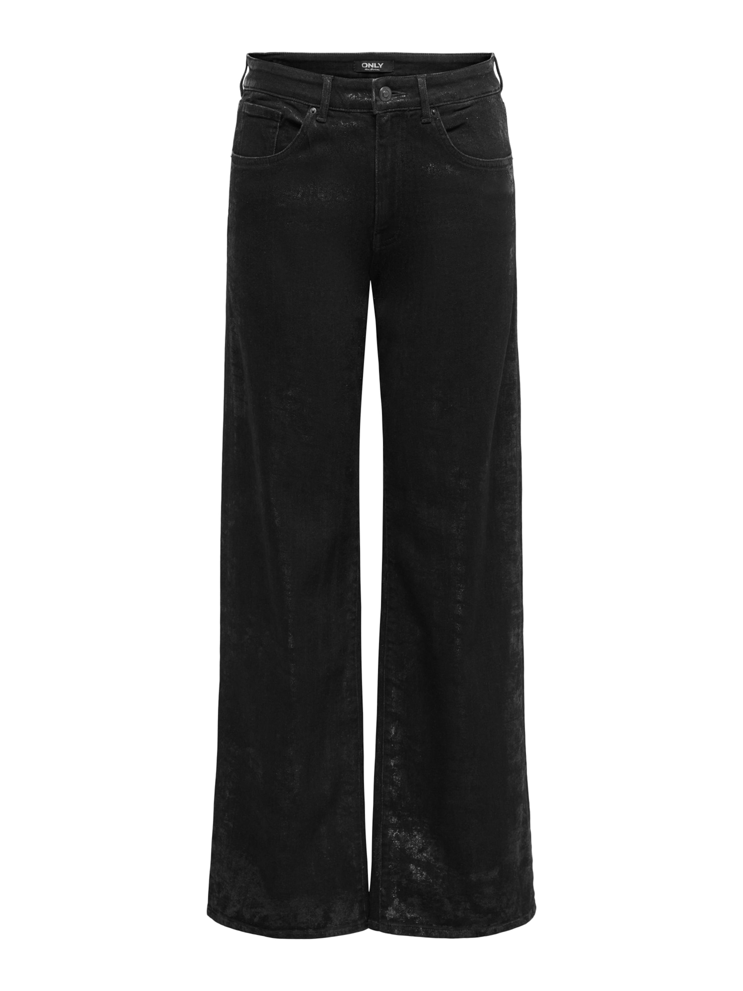 ONLY Широки крачоли Дънки 'ONLJUICY' в черно: отпред