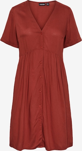 PIECES Košeľové šaty 'Laura' - Červená: predná strana
