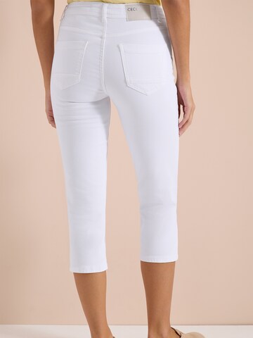 CECIL - Slimfit Pantalón 'Toronto' en blanco