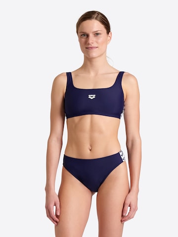 ARENA Bustier Sportbikini 'ICONS' in Blauw: voorkant