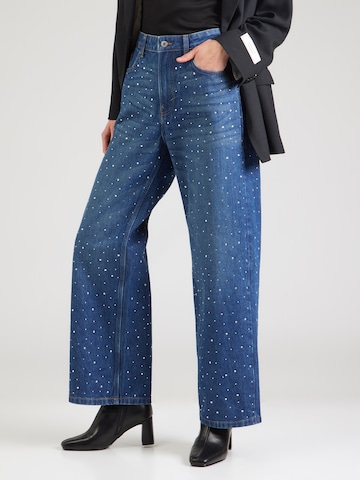 Monki Wide Leg Jeans in Blau: Vorderseite
