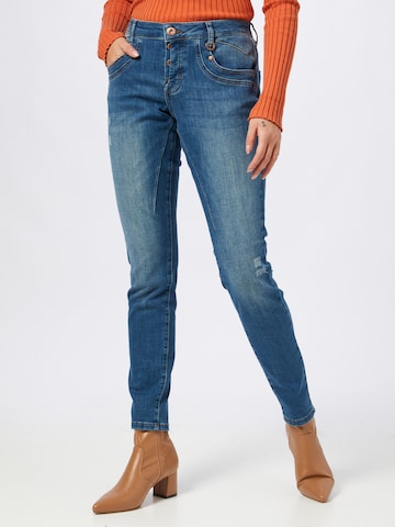 PULZ Jeans Skinny Fit Дънки 'MARY' в синьо: отпред