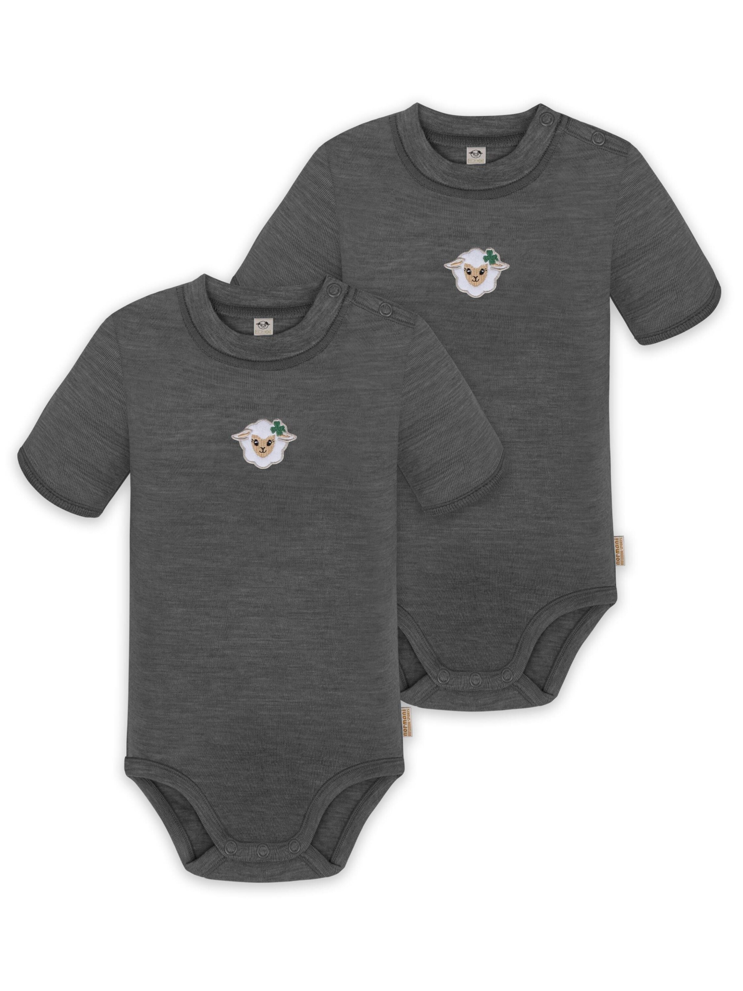 Barboteuse / body 'Tihoi' normani en gris : devant