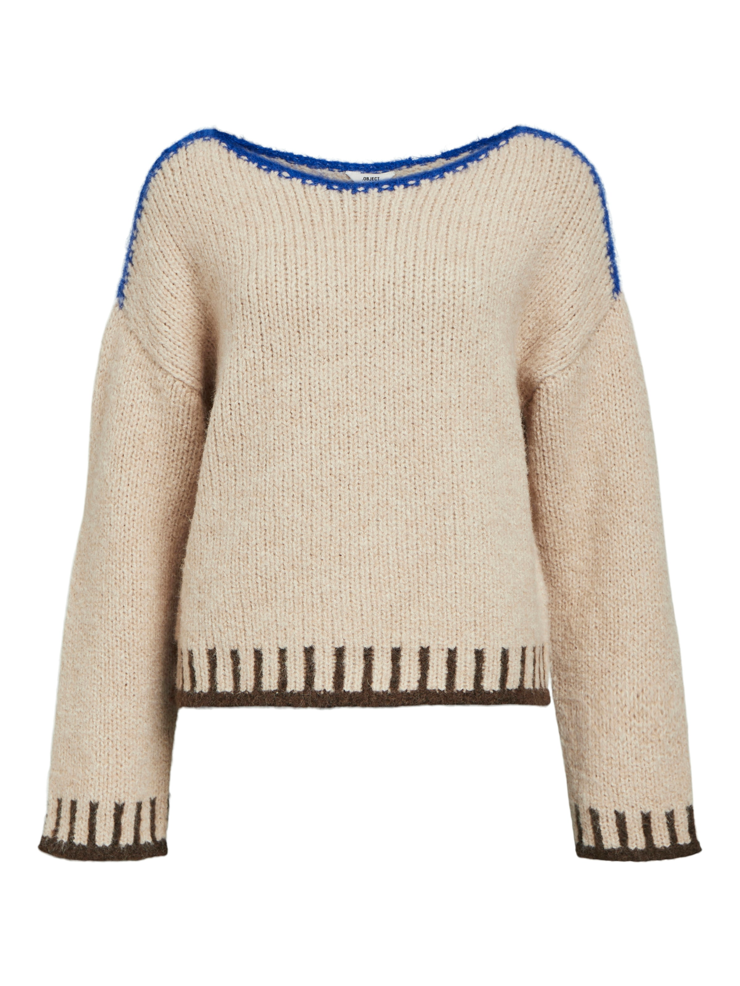 Pull-over OBJECT en blanc : devant