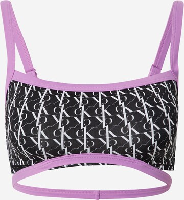 Calvin Klein Swimwear Bandeau Bikini zgornji del | črna barva: sprednja stran