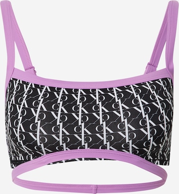 Bandeau Hauts de bikini Calvin Klein Swimwear en noir : devant