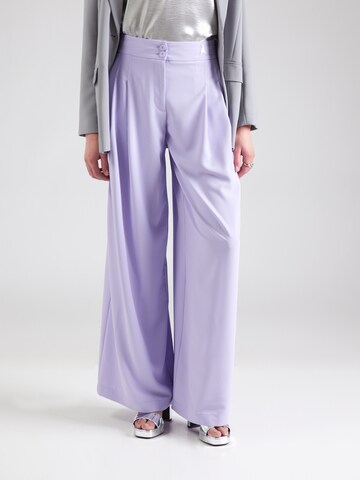 PATRIZIA PEPE - Pierna ancha Pantalón plisado en lila: frente